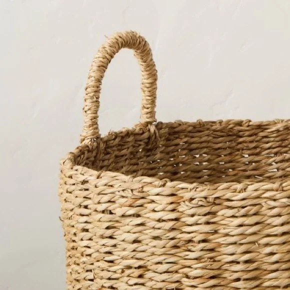 HEARTH & HAND NWT. Twisted Seagrass storage basket -large - Picture 3 of 6